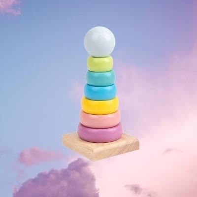 Jouet Montessori Bois - WoodenToys™ - Tour Macaron - Bébé s’éveille