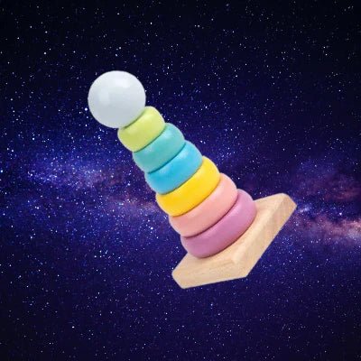 Jouet Montessori Bois - WoodenToys™ - Tour Macaron - Bébé s’éveille