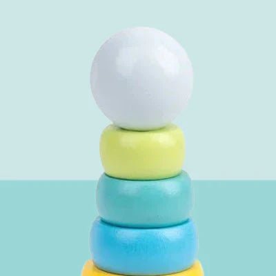 Jouet Montessori Bois - WoodenToys™ - Tour Macaron - Bébé s’éveille